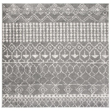 Safavieh 6 ft. 7 in. x 6 ft. 7 in. Tulum Power Loomed Square Area Rug Grey & Ivory TUL229F-7SQ